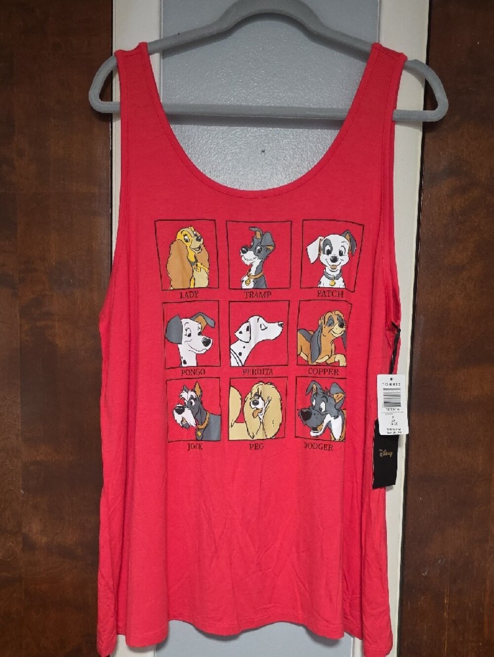 NWT Size 2 Torrid Red Disney Dogs Graphic Swing Tank
